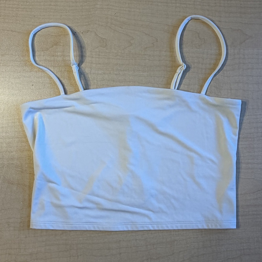 Express‎ Body Contour White Tank Top Cami Size M